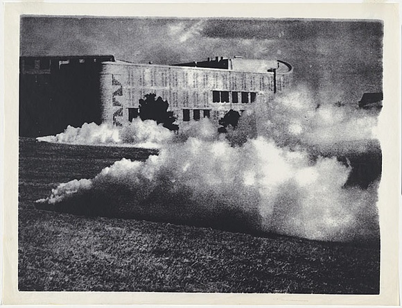 Artist: b'Murray-White, Clive.' | Title: b'Smoke work.' | Date: 1971 | Technique: b'photo-screenprint, printed in black ink, from one stencil; additions in fibre-tipped pen'