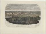 Title: View of Iron Bark from Victoria Reef, Bendigo. | Date: c.1855 | Technique: lithograph, printed in black ink, from one stone; hand-coloured