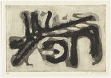 Artist: SELLBACH, Udo | Title: (Symbol) | Date: (1960s) | Technique: etching and aquatint, printed in black ink, from one  plate with plate-tone