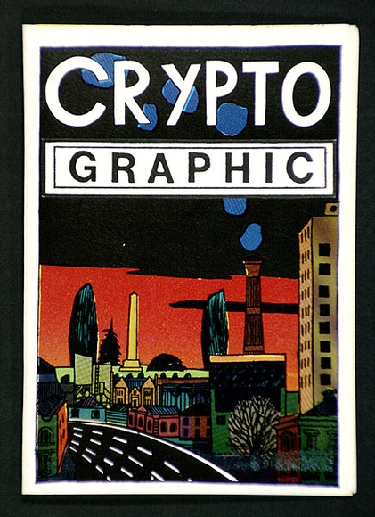 Artist: b'VARIOUS ARTISTS' | Title: b'Crypto Graphic (Streetscape with industrial chimney).' | Date: 1993 | Technique: b'offset-lithograph'