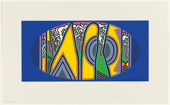 Artist: b'LEACH-JONES, Alun' | Title: b'Pueblo' | Date: 1973 | Technique: b'screenprint, printed in colour, from multiple stencils' | Copyright: b'Courtesy of the artist'