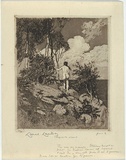 Artist: b'LINDSAY, Lionel' | Title: b'Edge of the world.' | Date: 1907 | Technique: b'etching, aquatint and burnishing, printed in warm black ink, from one plate' | Copyright: b'Courtesy of the National Library of Australia'