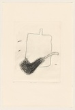 Title: b'Pipe and flask' | Date: 1983 | Technique: b'drypoint, printed in black ink, from one perspex plate'