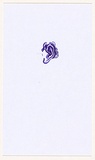 Title: not titled [purple stamp of ear] | Date: 2007 | Technique: hand-stamped postcard