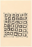 Artist: Joshua, Rebecca. | Title: Patterns (squares) | Date: c.2001 | Technique: linocut, printed in black ink, from one block
