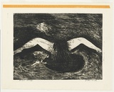Artist: BOYD, Arthur | Title: Crouching nude with frog. | Date: 1962-63 | Technique: etching and aquatint, printed in black ink, from one plate | Copyright: Reproduced with permission of Bundanon Trust