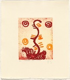 Artist: b'Stewart, Paddy Japaljarri.' | Title: b'wirnpa manu ngapa jukurrpa' | Date: 2003 | Technique: b'etching, from one zinc plate'