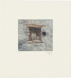 Artist: SCHMEISSER, Jorg | Title: Door in Phuktal | Date: 1985 | Technique: etching and aquatint, printed in colour, from two plates | Copyright: © Jörg Schmeisser
