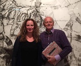 Title: b'Kim Westcott with Hank Ebes who opened her exhibition, March 2015.' | Date: 2015