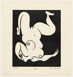 Artist: AMOR, Rick | Title: Nude. | Date: 1980 | Technique: linocut, printed in black ink, from one plate