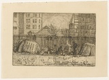 Artist: TRAILL, Jessie | Title: Les chiffonniers [the rag-pickers] | Date: 1951 | Technique: etching and aquatint, printed in black ink, from one plate; pencil additions