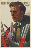 Artist: Freedman, Harold. | Title: Men of service: The signal man. | Date: 1947 | Technique: lithograph, printed in colour, from multiple zinc plates