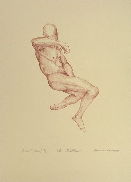 Artist: b'Gooch, Malcolm.' | Title: b'St. Matthew' | Date: 1989, 19 October | Technique: b'lithograph, printed in red ink, from one stone'