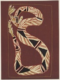 Artist: Bimma of the Djauan Tribe. | Title: Eingana | Date: 1956 | Technique: screenprint, printed in colour, from multiple stencils