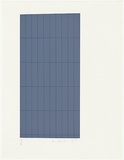 Artist: JACKS, Robert | Title: Blue grid | Date: 1974 | Technique: screenprint, printed in colour, from multiple stencils