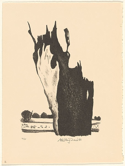 Title: b'Tarwonga.' | Date: 1982 | Technique: b'lithograph, printed in black ink, from one stone'