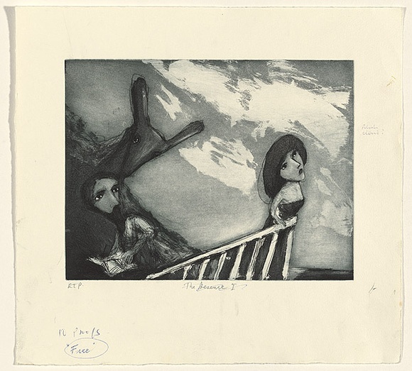 Artist: b'Shead, Garry.' | Title: b'Free' | Date: 1994-95 | Technique: b'etching, aquatint and sugarlift, printed in blue-black ink, from one plate' | Copyright: b'\xc2\xa9 Garry Shead'