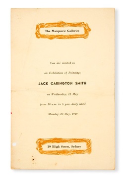 Exhibition of paintings by Jack Carington Smith.