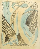 Artist: b'Graham, Anne.' | Title: b'Two figures' | Date: 1957 | Technique: b'lithograph'
