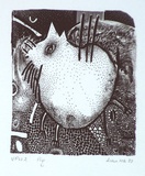 Artist: b'Licha, Barbara.' | Title: b'Pig' | Date: 1987 | Technique: b'lithograph, printed in black ink, from one stone'