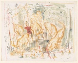 Artist: MACQUEEN, Mary | Title: Circus tigers | Date: c.1965 | Technique: lithograph, printed in colour, from multiple plates | Copyright: Courtesy Paulette Calhoun, for the estate of Mary Macqueen