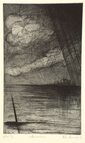 Artist: Kennedy, Helen. | Title: Williamstown | Date: 1989 | Technique: etching and drypoint, printed in black ink with plate-tone, from one plate