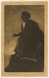 Artist: b'TRAILL, Jessie' | Title: b'Voices' | Date: 1912 | Technique: b'etching and aquatint, printed in brown ink with plate-tone, from one plate'