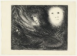 Artist: b'BOYD, Arthur' | Title: b'The vision of the church on fire.' | Date: (1965) | Technique: b'lithograph, printed in black ink, from one plate' | Copyright: b'Reproduced with permission of Bundanon Trust'