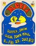 Artist: FANE, Mike | Title: Blerta, Super Show, Glebe Town Hall | Date: 1973 | Technique: screenprint, printed in colour, from four stencils