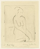 Artist: b'WALKER, Murray' | Title: b'Monica (Lady Coldstream)' | Date: 1962 | Technique: b'drypoint, printed in black ink, from one plate'