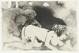 Artist: b'BOYD, Arthur' | Title: b'Lysistrata: (Lower portion only) they are all deserting..' | Date: (1970) | Technique: b'etching and aquatint, printed in black ink, from one plate' | Copyright: b'Reproduced with permission of Bundanon Trust'