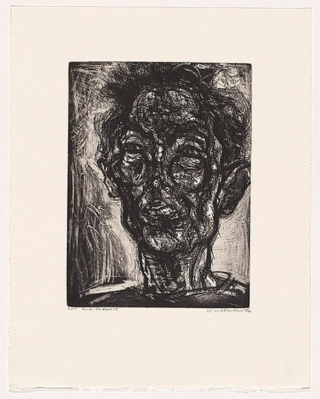 Artist: b'Fairbairn, David.' | Title: b'Auto portrait 15' | Date: 2004 | Technique: b'etching and aquatint, printed in black ink, from one plate'