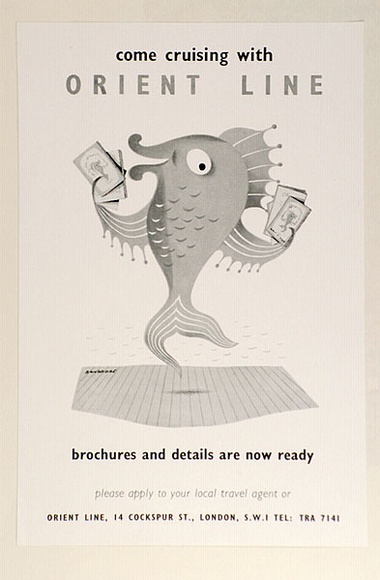 Artist: b'Bainbridge, John.' | Title: b'Come cruising with Orient Line: brochures and details are now ready.' | Date: c.1954