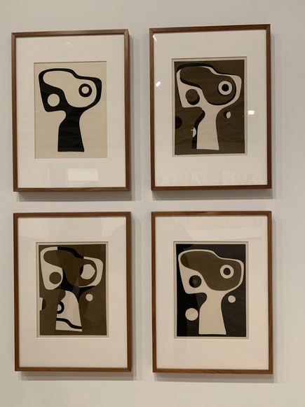 Title: Prints by Udo Sellbach. Installation view 'Migration and modernism: Émigré artists in post-war Australia', National Gallery of Australia, 2026.