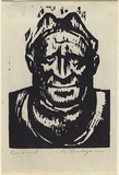 Artist: b'Dalgarno, Roy.' | Title: b'Greeting card: Seaman.' | Date: c.1933 | Technique: b'woodcut, printed in black ink, from one block' | Copyright: b'\xc2\xa9 Roy Dalgarno'