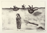 Artist: Doggett-Williams, Phillip. | Title: The landing | Date: 1988, July | Technique: lithograph, printed in black ink, from one stone