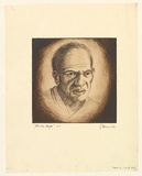 Artist: b'EWINS, Rod' | Title: b'Akuila Waqa.' | Date: 1963 | Technique: b'etching, printed in black ink, from one plate'