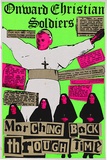 Artist: b'REDBACK GRAPHIX' | Title: b'Onward Christian Soldiers, marching back through time.' | Date: 1979 | Technique: b'screenprint, printed in colour, from four stencils' | Copyright: b'\xc2\xa9 Michael Callaghan'