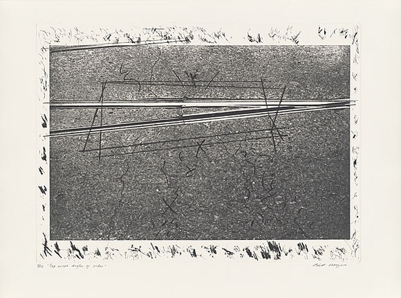 Artist: MEYER, Bill | Title: Gap with angles of order | Date: 1981 | Technique: photo-etching, aquatint, drypoint, printed in black ink, from one zinc plate | Copyright: © Bill Meyer