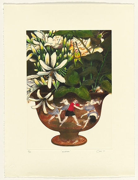 Artist: b'Cress, Fred.' | Title: b'Bluffers' | Date: 2005 | Technique: b'etching, printed in nine colours, from four plates'