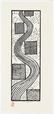 Artist: Gerard, Johannes C. | Title: Pattern of a Japanese garden (Kyoto) [no. 7079]. | Date: 1993 | Technique: linocut, printed in black ink, from one block