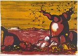 Artist: Drysdale, Russell. | Title: Kimberley landscape. | Date: 1964 | Technique: lithograph, printed in colour, from three zinc plates | Copyright: © Estate of Russell Drysdale