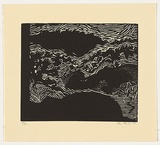 Artist: Taylor, Ben. | Title: not titled [land mass] | Date: 1981 | Technique: linocut, printed in black ink, from one block
