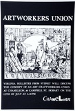 Artist: ARNOLD, Raymond | Title: Artworkers Union, Chameleon, Hobart. | Date: 1983 | Technique: screenprint, printed in black ink, from one stencil
