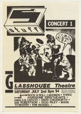 Artist: MUSIC PERFORMANCE COLLECTIVE | Title: Concert invitation: Stuff concert 1, Glasshouse theatre | Date: 1983 | Technique: letterpress