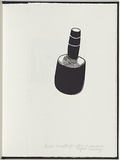 Artist: b'White, Robin.' | Title: b'Not titled (a mallet for softening pandanus ).' | Date: 1985 | Technique: b'woodcut, printed in black ink, from one block'