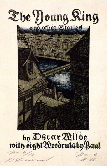 Artist: b'Haefliger, Paul.' | Title: b'Bookplate: (Frontispiece) The Young King and other stories' | Date: 1931-33 | Technique: b'woodcut, printed in colour, from multiple blocks'