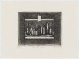 Artist: b'Cooper, Simon.' | Title: b'Still life (morandi)' | Date: 1993 | Technique: b'etching, printed in black ink, from one plate'