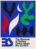 Artist: Coburn, John. | Title: The Biennale of Sydney Opera House, November 23, 1973 | Date: 1973 | Technique: screenprint, printed in colour, from multiple stencils