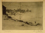 Artist: b'Bull, Norma C.' | Title: b'Mornington.' | Date: 1932 | Technique: b'etching and burnishing, printed in black ink with plate-tone, from one plate'